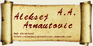 Aleksej Arnautović vizit kartica